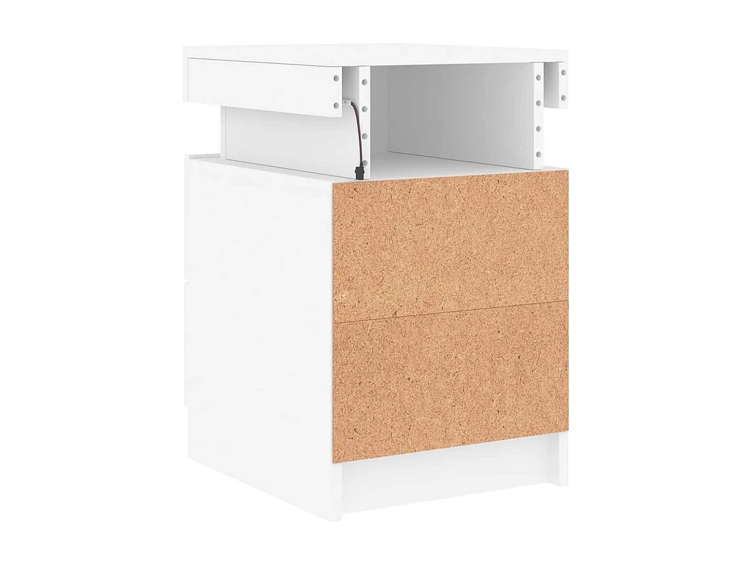 Comodino con luci LED bianco 35x39x55 cm