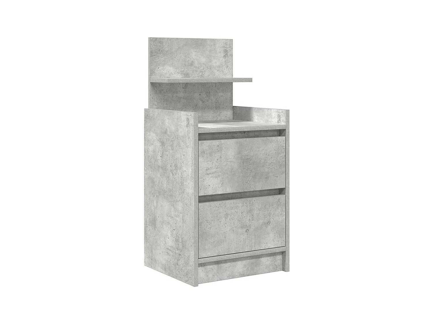 Tables de chevet avec 2 tiroirs 2 pcs gris béton 38x34x80 cm
