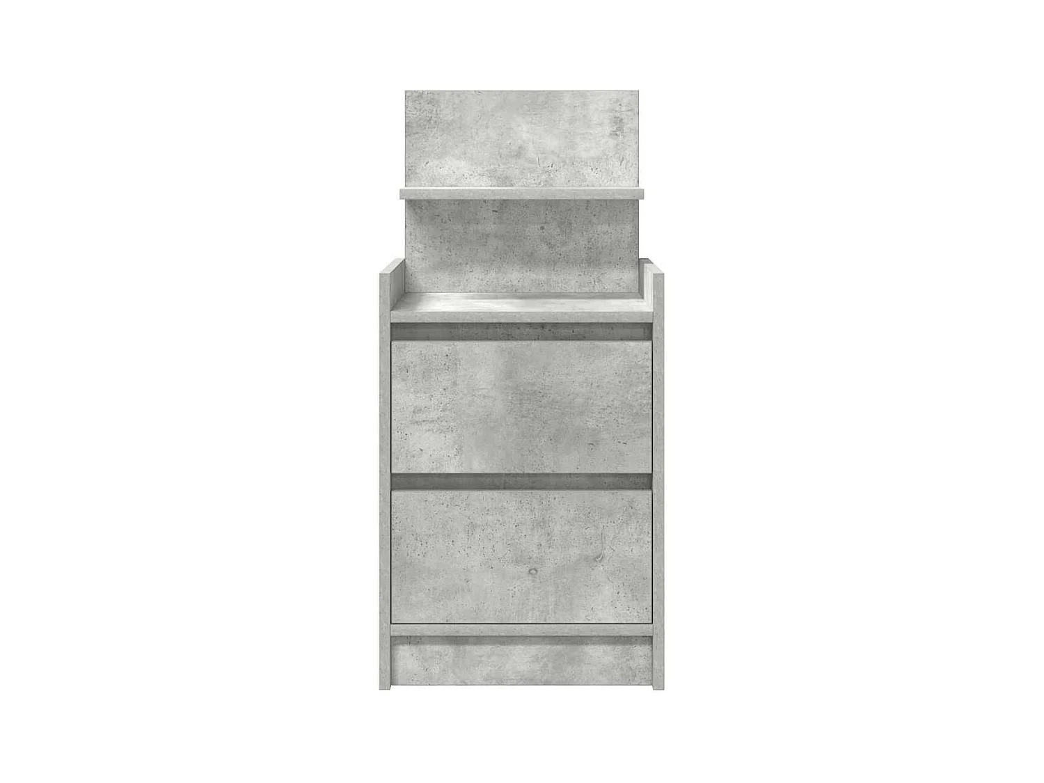 Tables de chevet avec 2 tiroirs 2 pcs gris béton 38x34x80 cm