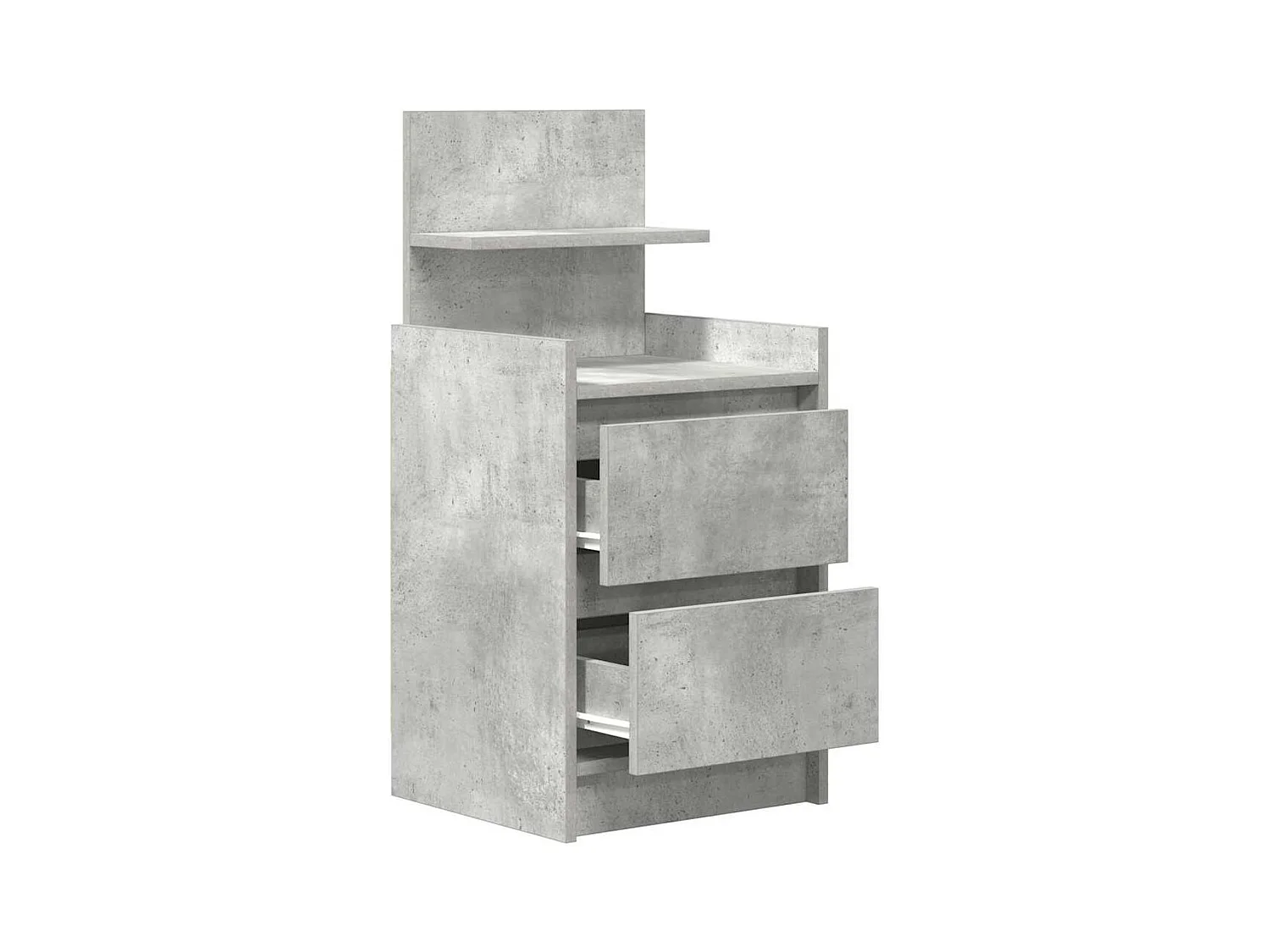 Tables de chevet avec 2 tiroirs 2 pcs gris béton 38x34x80 cm