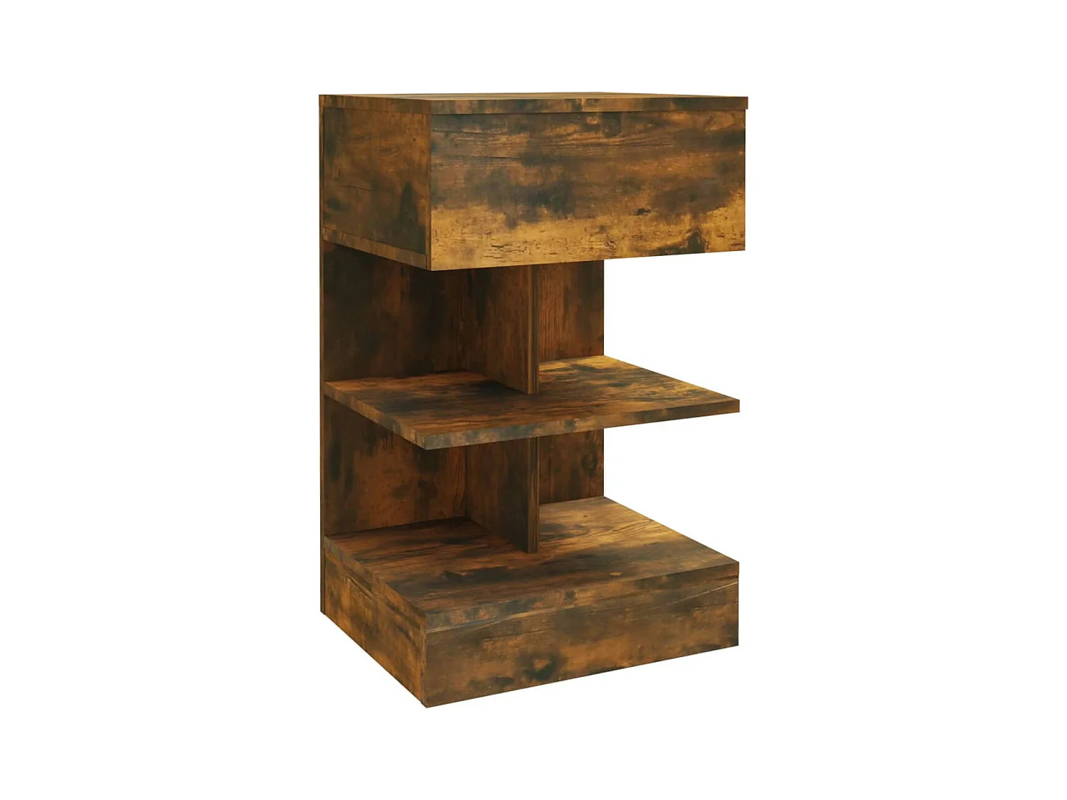 Comodini 2 pezzi rovere affumicato 40x35x65 cm legno ingegnerizzato