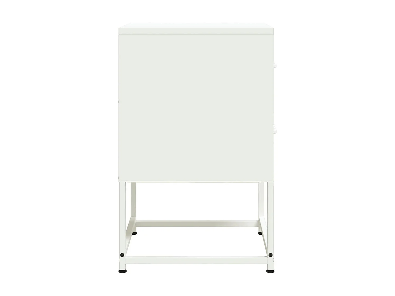 Table de chevet blanc 36x39x60,5 cm acier