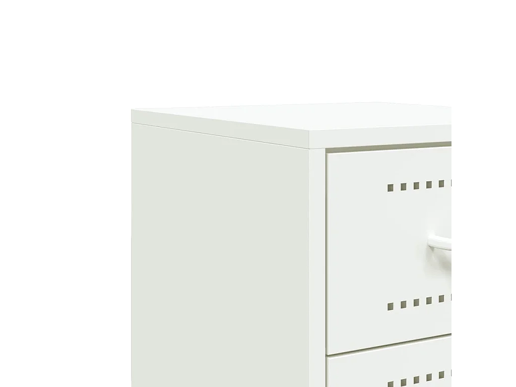 Table de chevet blanc 36x39x60,5 cm acier