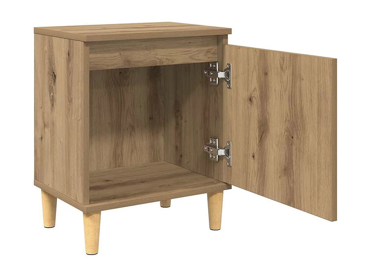 Table de Chevet en Chêne Chêne MDF 40 x 30 x 50 cm