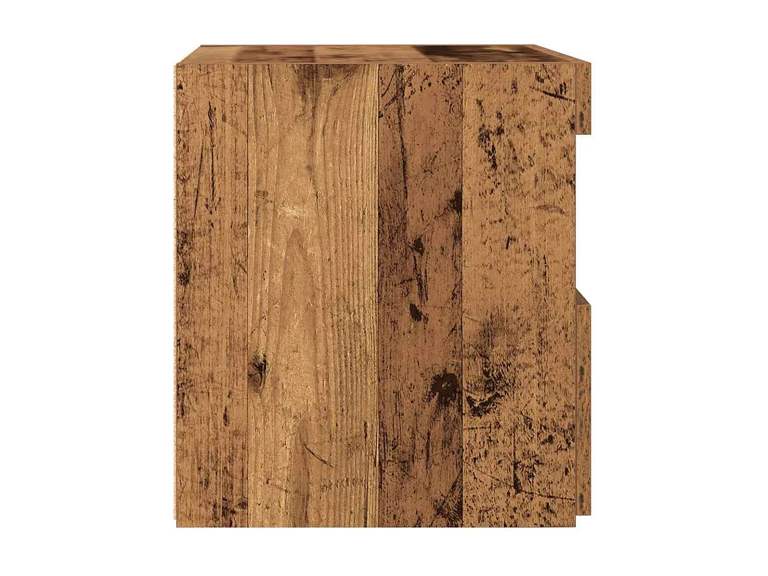 Nachtkastje met ledverlichting in oud hout 50x40x45 cm