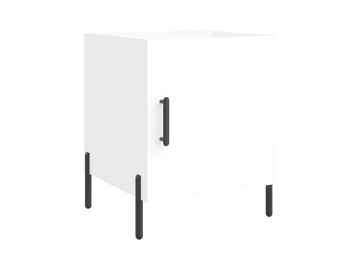 Tables de chevet 2 pcs blanc brillant 40x40x50 cm