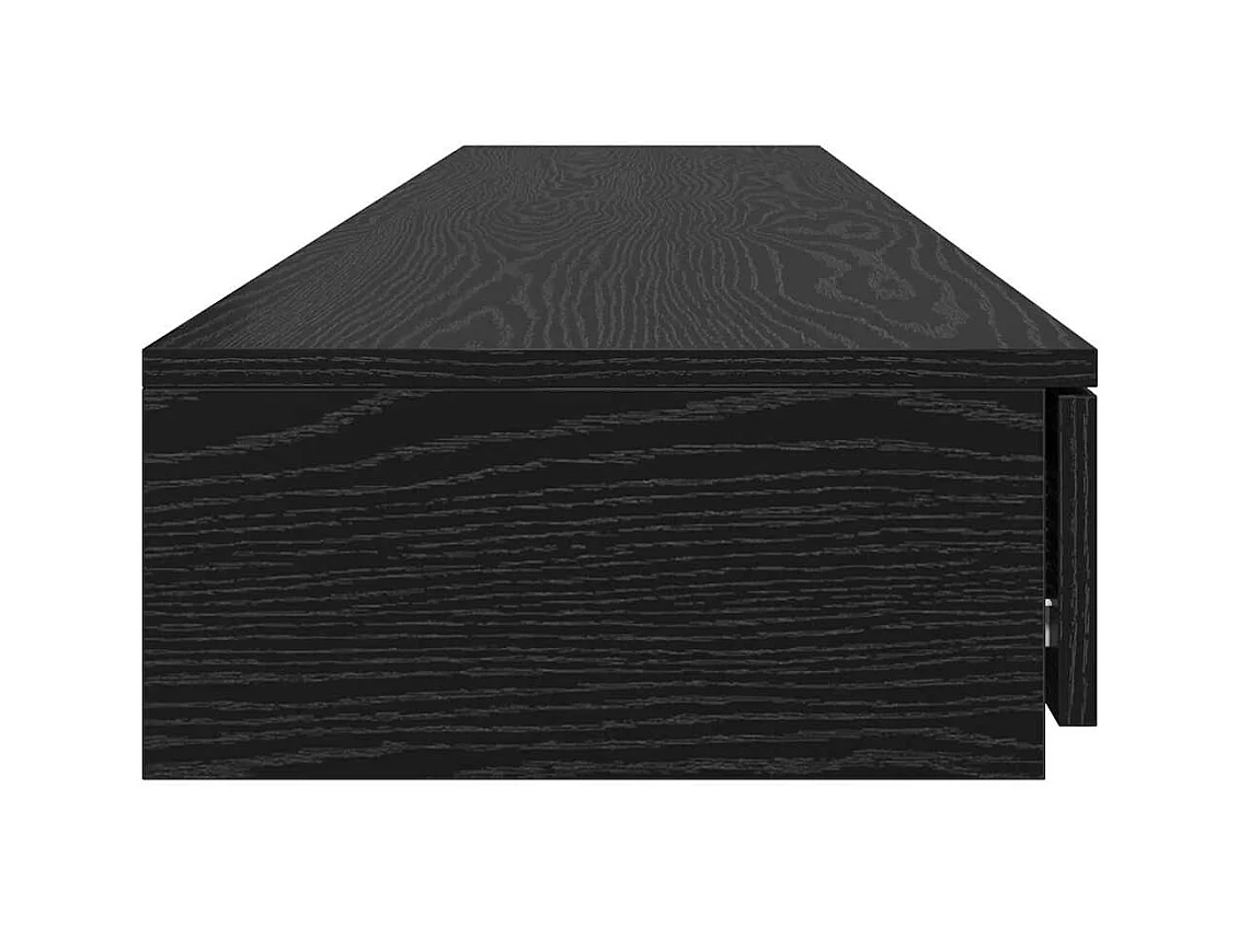 Tiroirs de lit Noir 180x36,5x16,5 cm en bois aggloméré