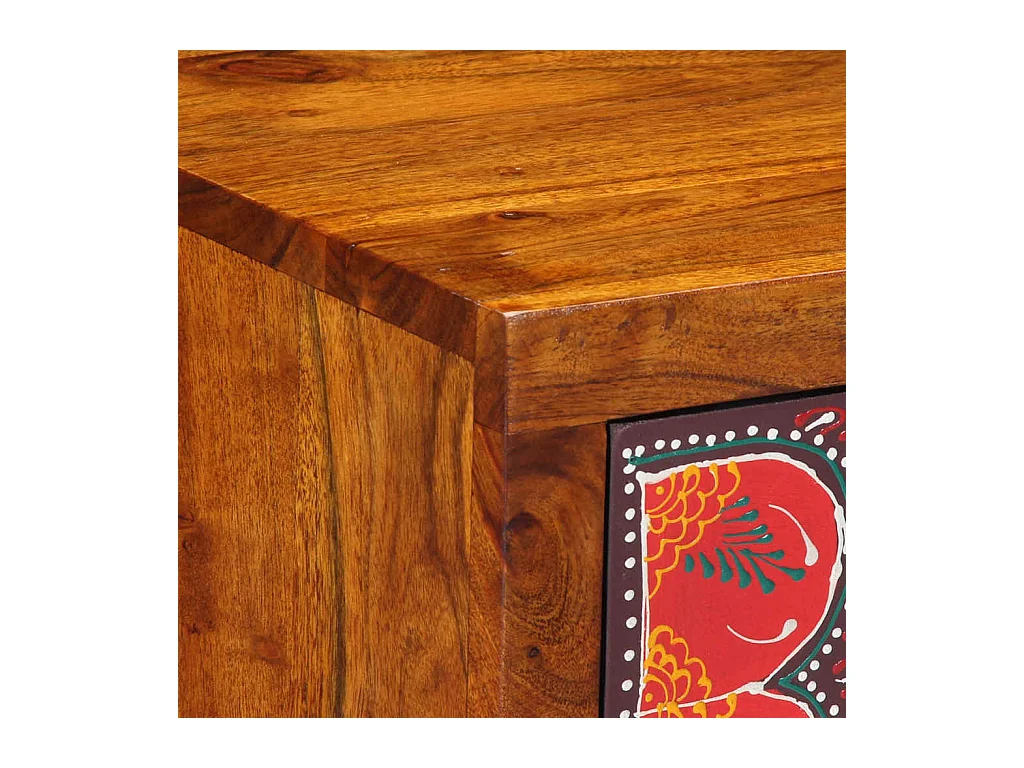 Table de chevet 2 pcs 35x35x45 cm bois d'acacia massif