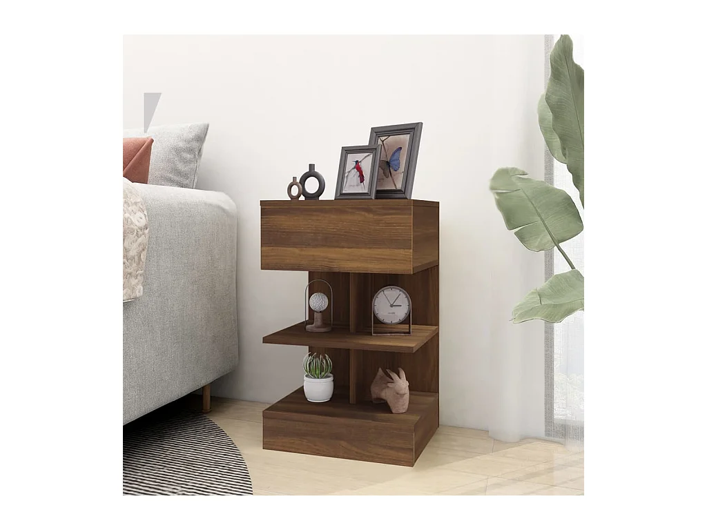 Table de chevet Chêne marron 40x35x65 cm Bois d'ingénierie