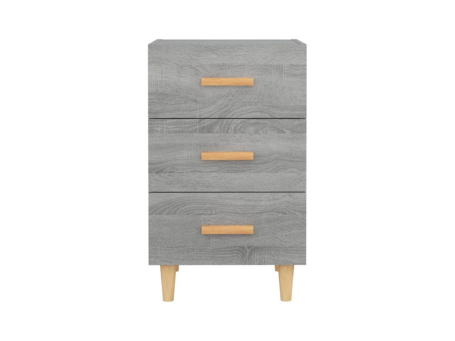 Comodino Sonoma Grey 40x40x66 cm in legno ingegnerizzato