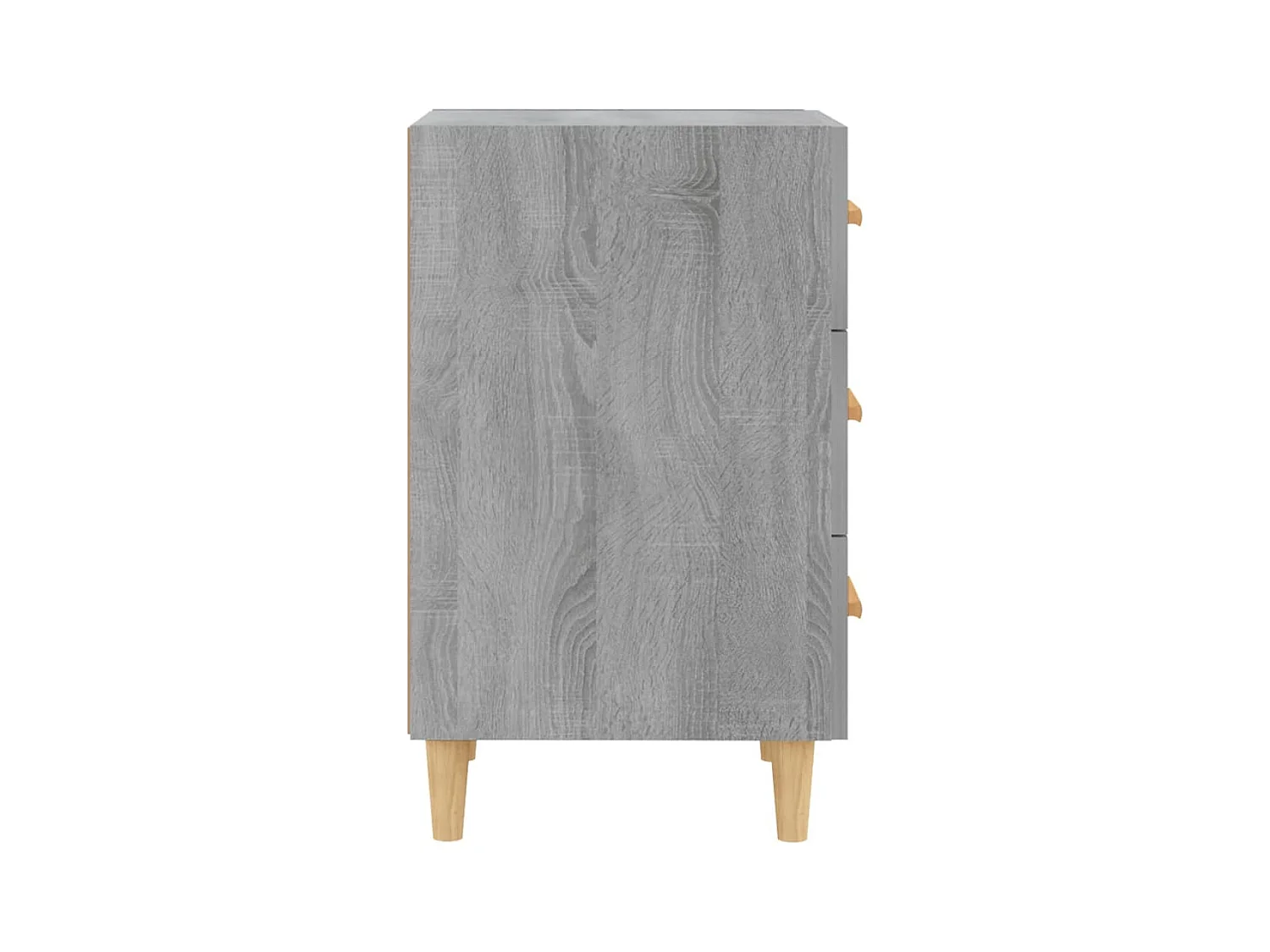 Comodino Sonoma Grey 40x40x66 cm in legno ingegnerizzato