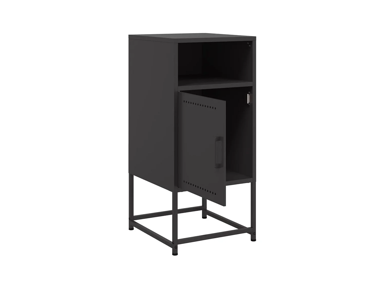 Tables de chevet 2 pcs noir 36x39x78 cm acier