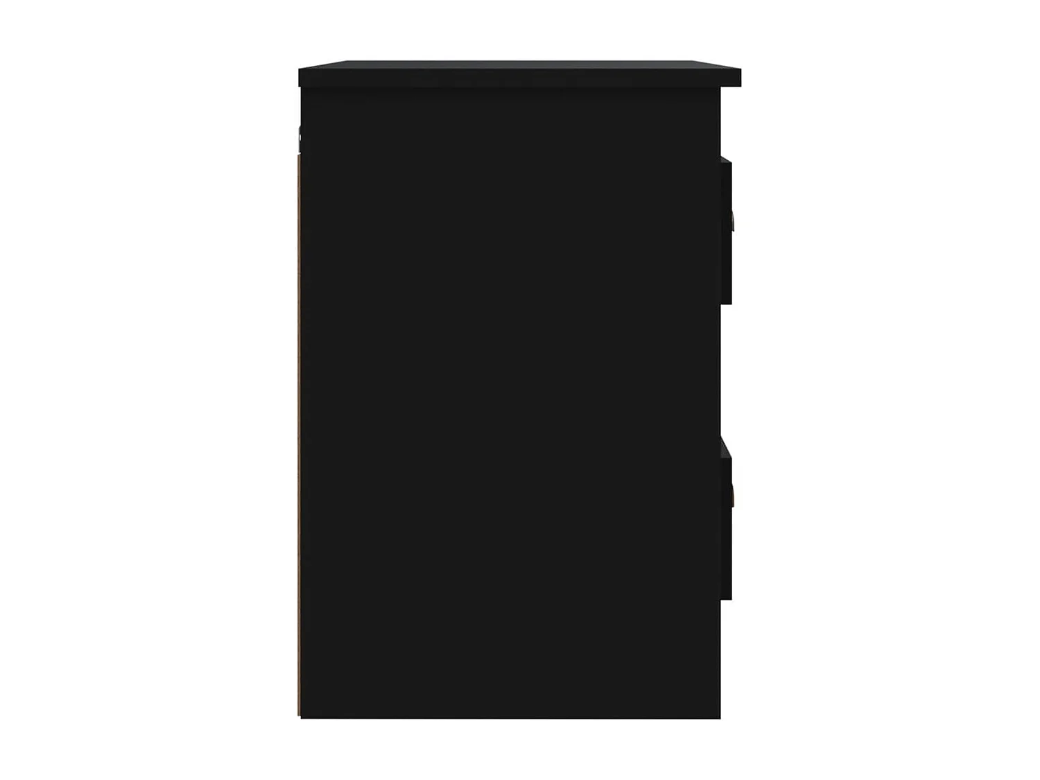 Comodino da parete nero 41,5x36x53 cm