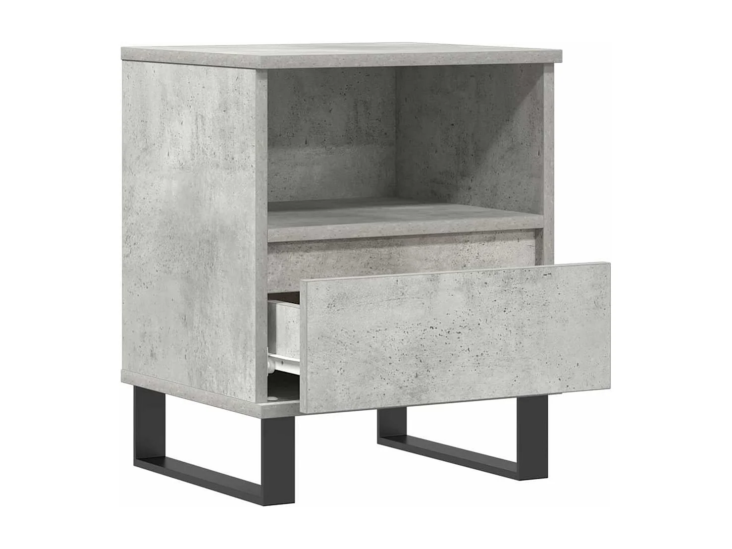 Table de chevet gris béton 40x35x50 cm bois d’ingénierie
