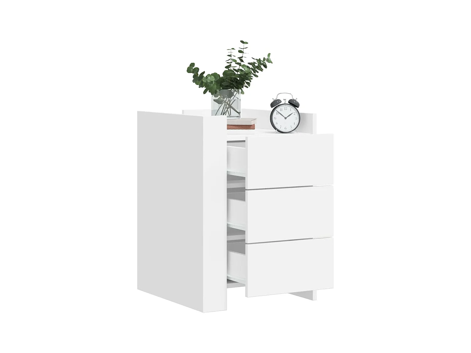 Table de chevet blanc 45x50x65 cm bois d'ingénierie