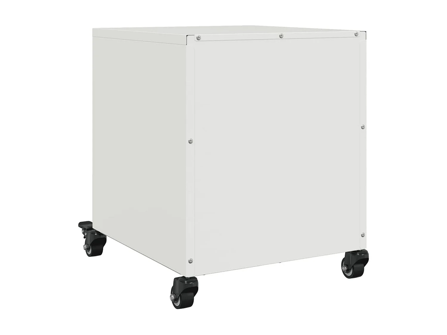 Table de chevet blanc 36x39x43,5 cm acier