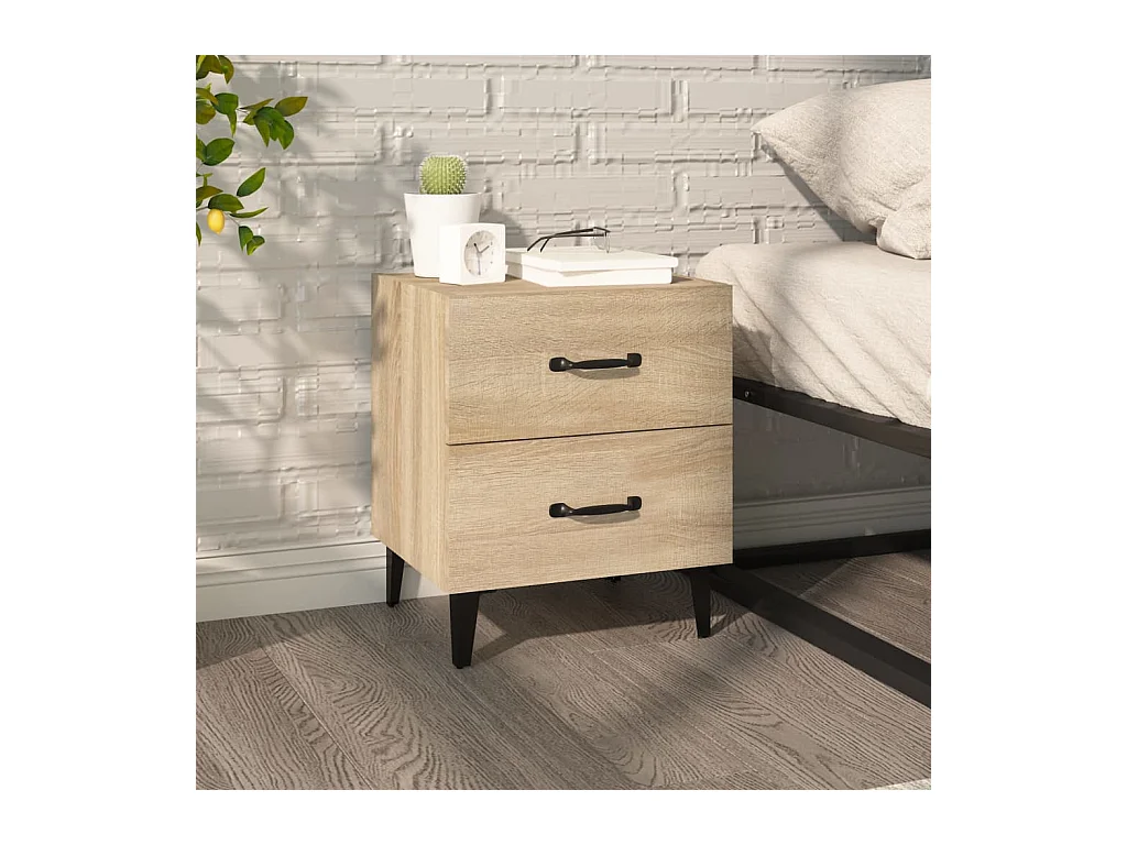 Comodino in rovere Sonoma 40x35x47,5 cm