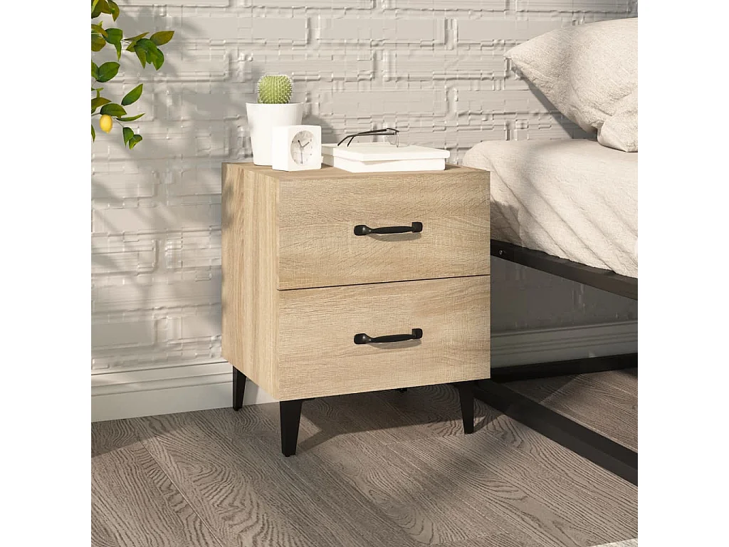 Table de chevet Chêne sonoma 40x35x47,5 cm