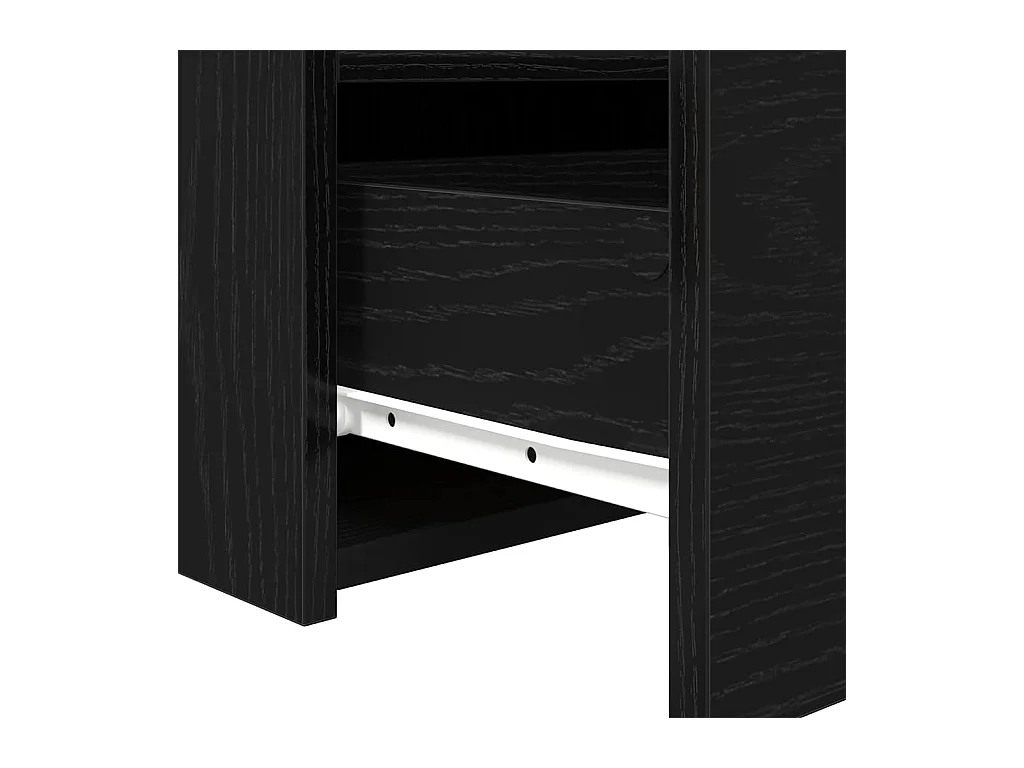 Cabinet de chevet avec lumières LED Chêne noir 50x40x45 cm