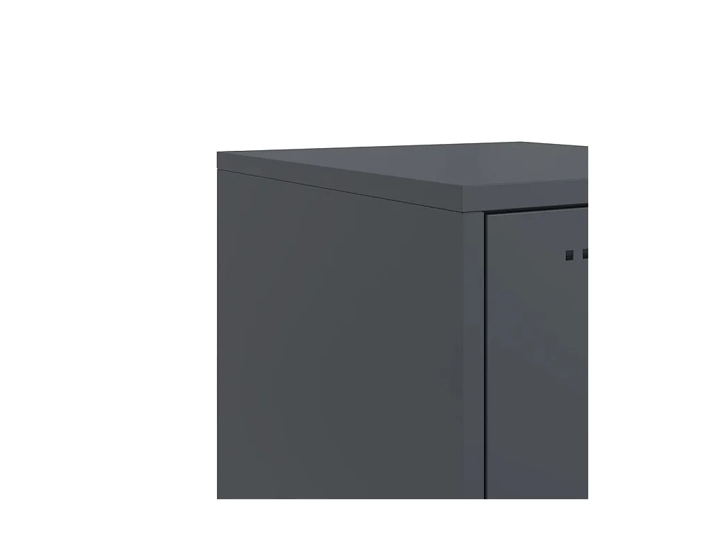 Tables de chevet 2 pcs anthracite 36x39x78 cm acier