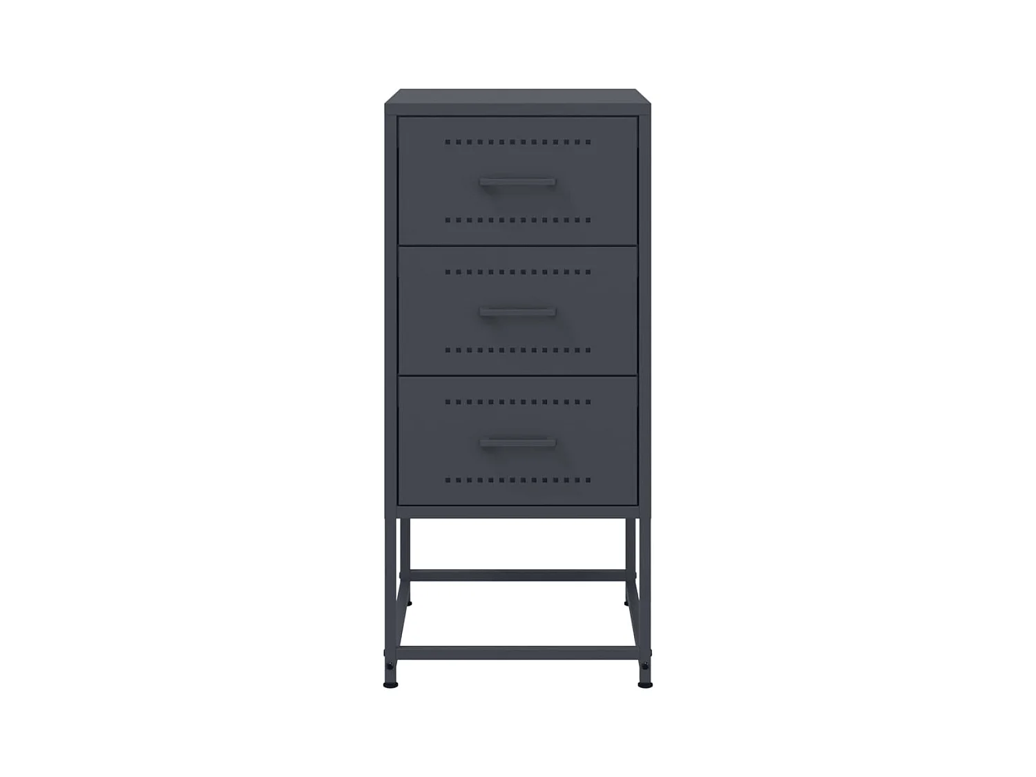 Tables de chevet 2 pcs anthracite 36x39x78 cm acier