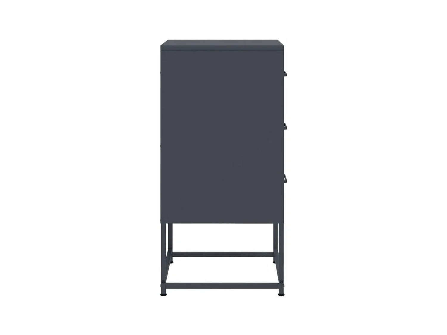 Tables de chevet 2 pcs anthracite 36x39x78 cm acier