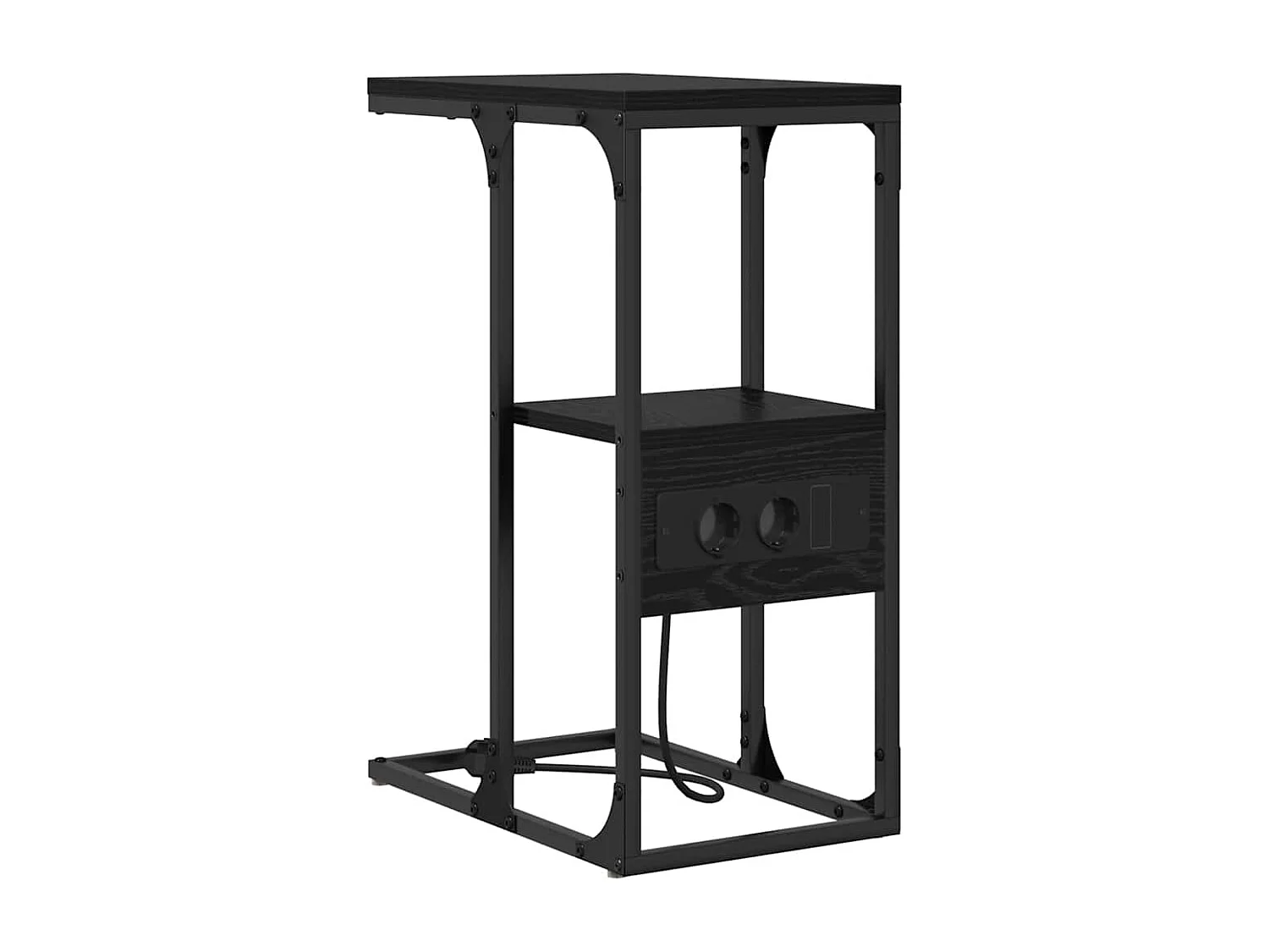 Table de chevet avec tiroir Chêne noir 41.5 x 26 x 60.5 cm