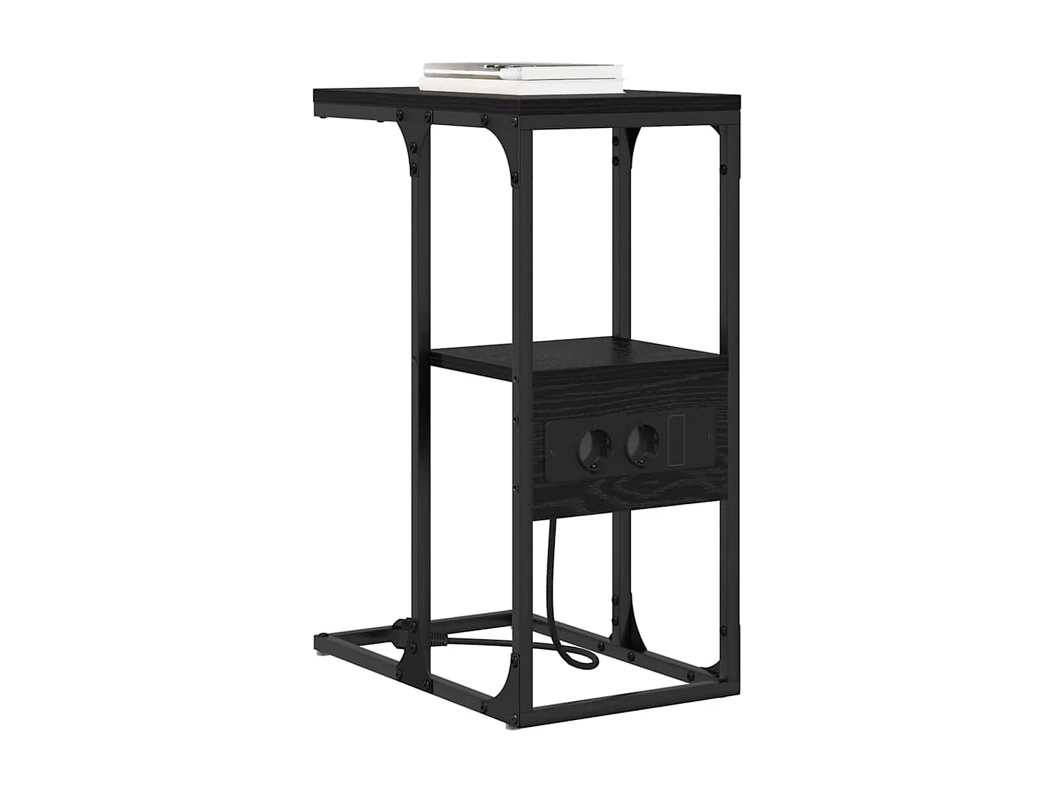 Table de chevet avec tiroir Chêne noir 41.5 x 26 x 60.5 cm