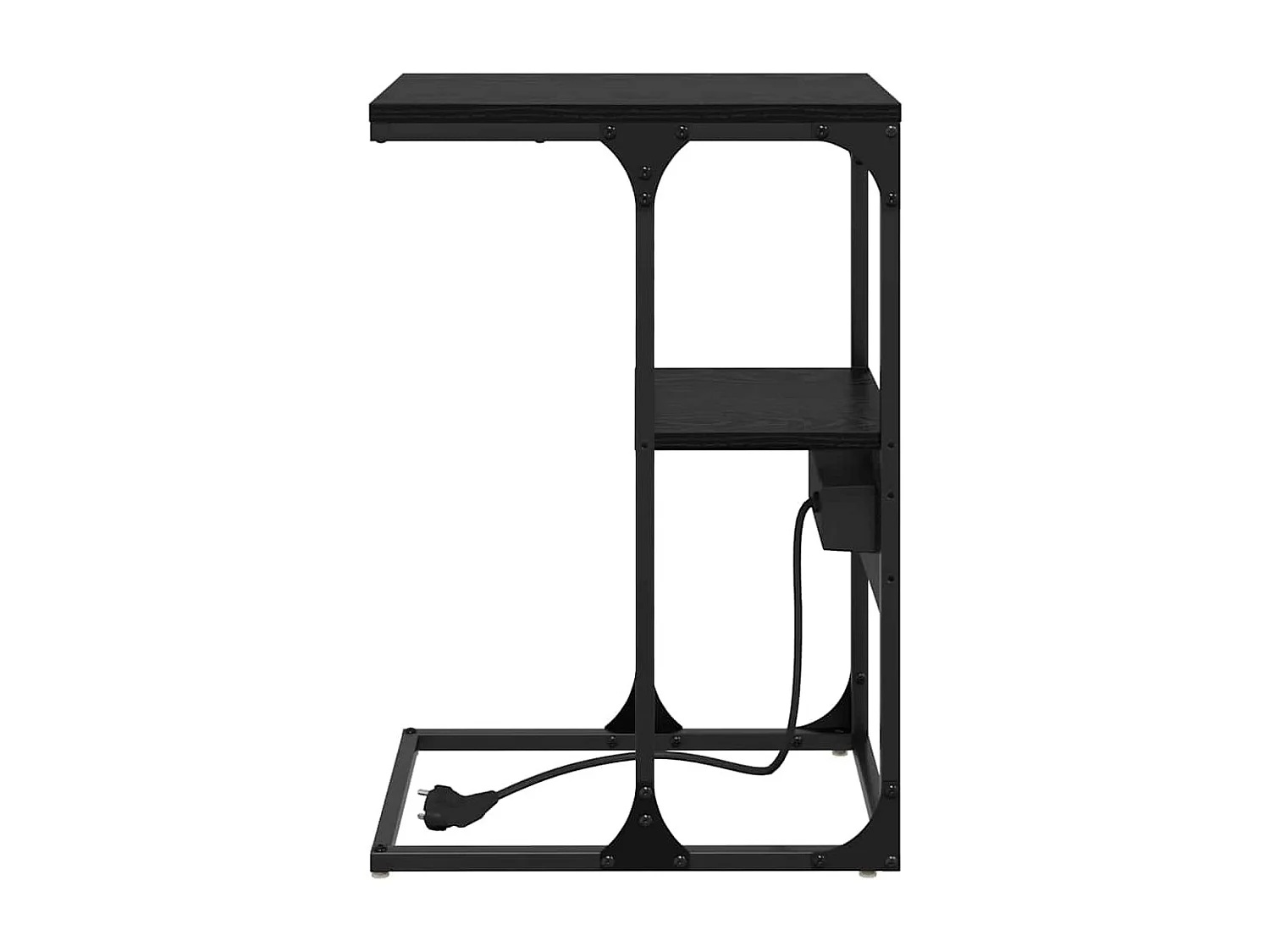 Table de chevet avec tiroir Chêne noir 41.5 x 26 x 60.5 cm