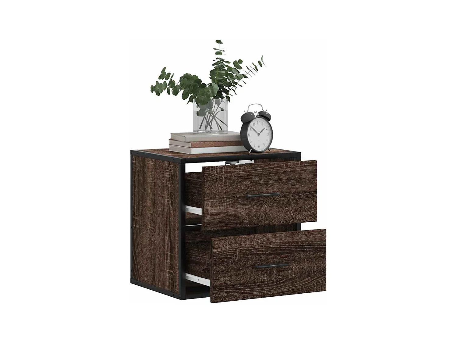 Comodini da parete 2 pezzi rovere marrone 40x31x39,5 cm