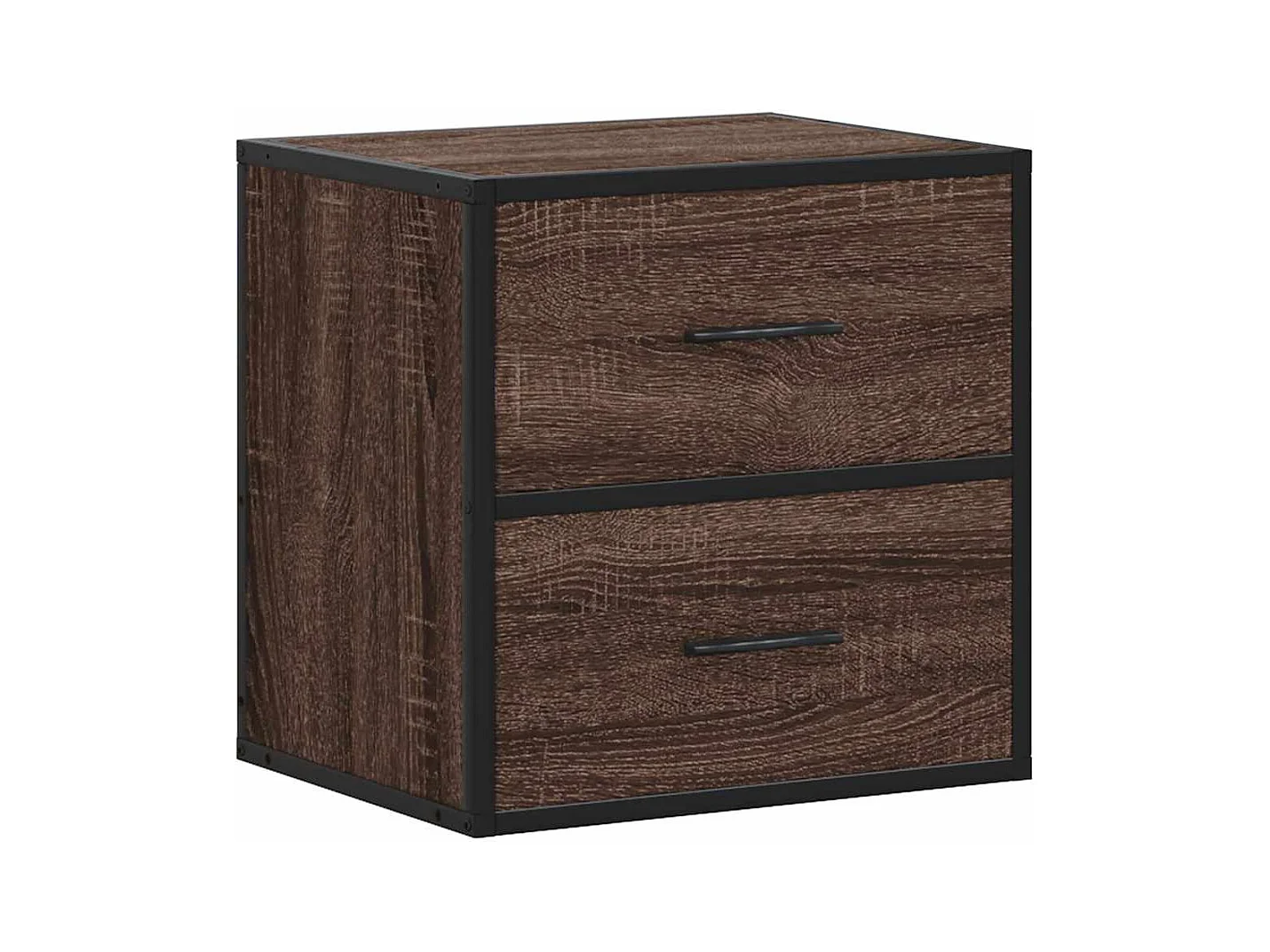 Comodini da parete 2 pezzi rovere marrone 40x31x39,5 cm