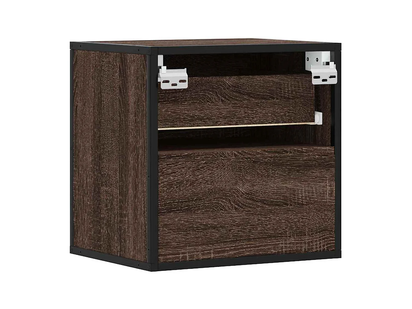 Comodini da parete 2 pezzi rovere marrone 40x31x39,5 cm