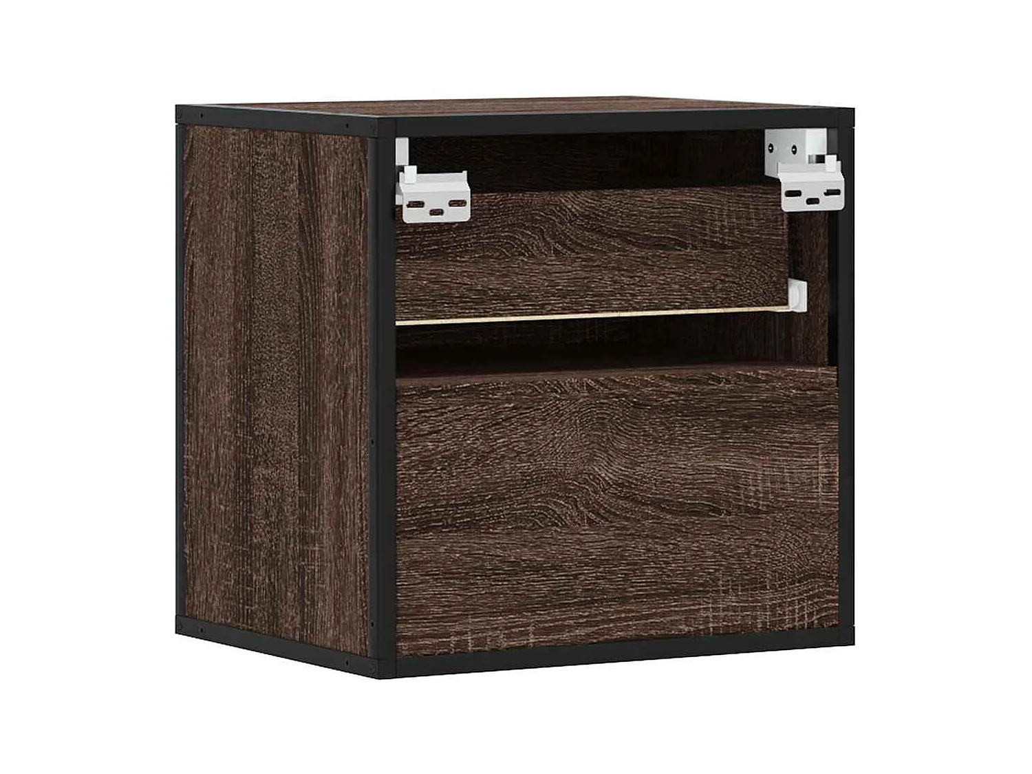 Tables de chevet murales 2 pcs chêne marron 40x31x39,5 cm