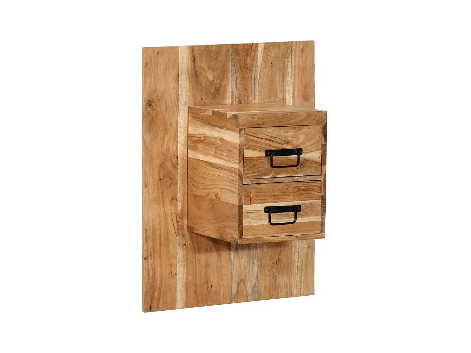 Comodino 60x32x80 cm in legno massello di acacia