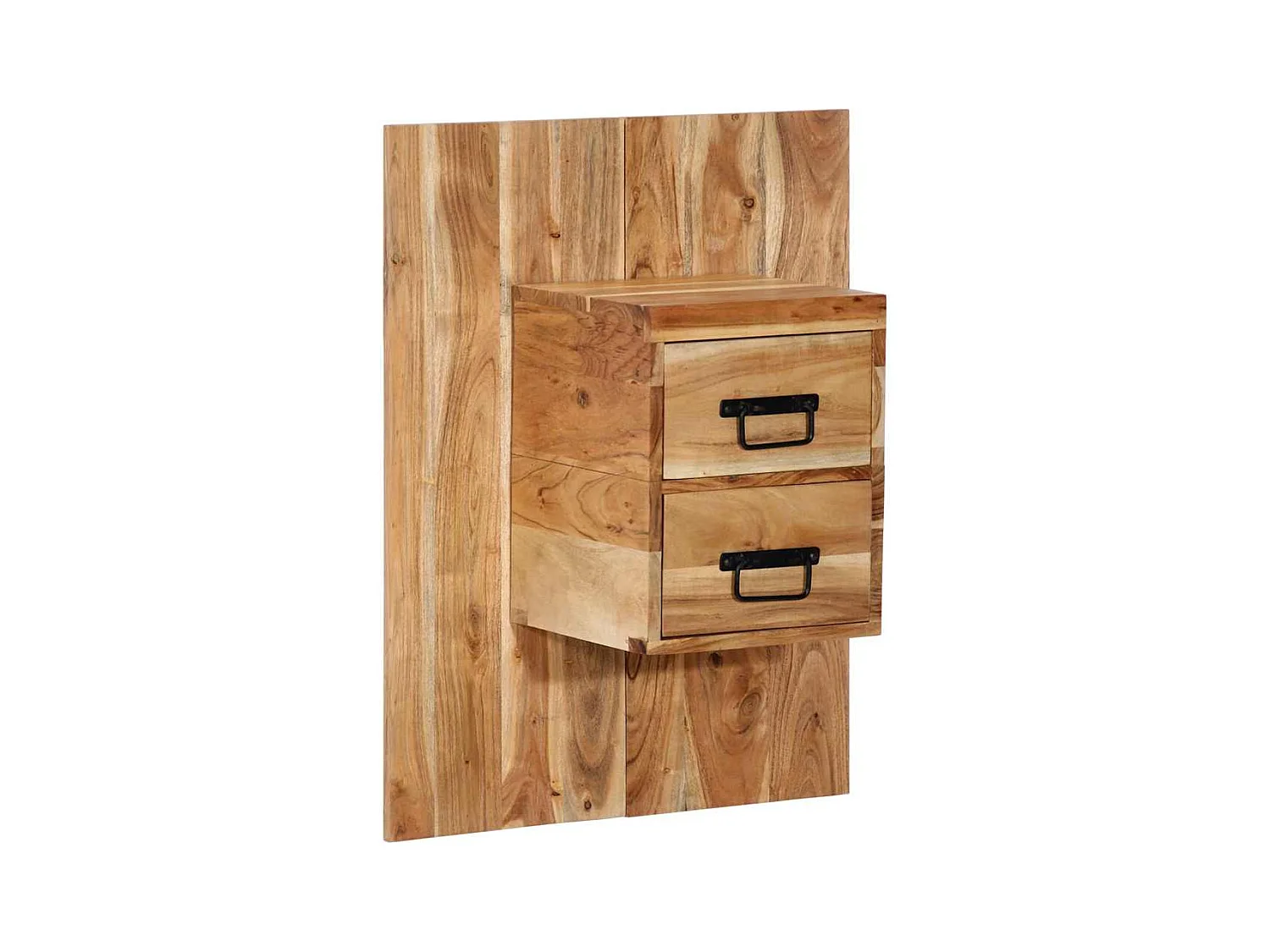 Comodino 60x32x80 cm in legno massello di acacia