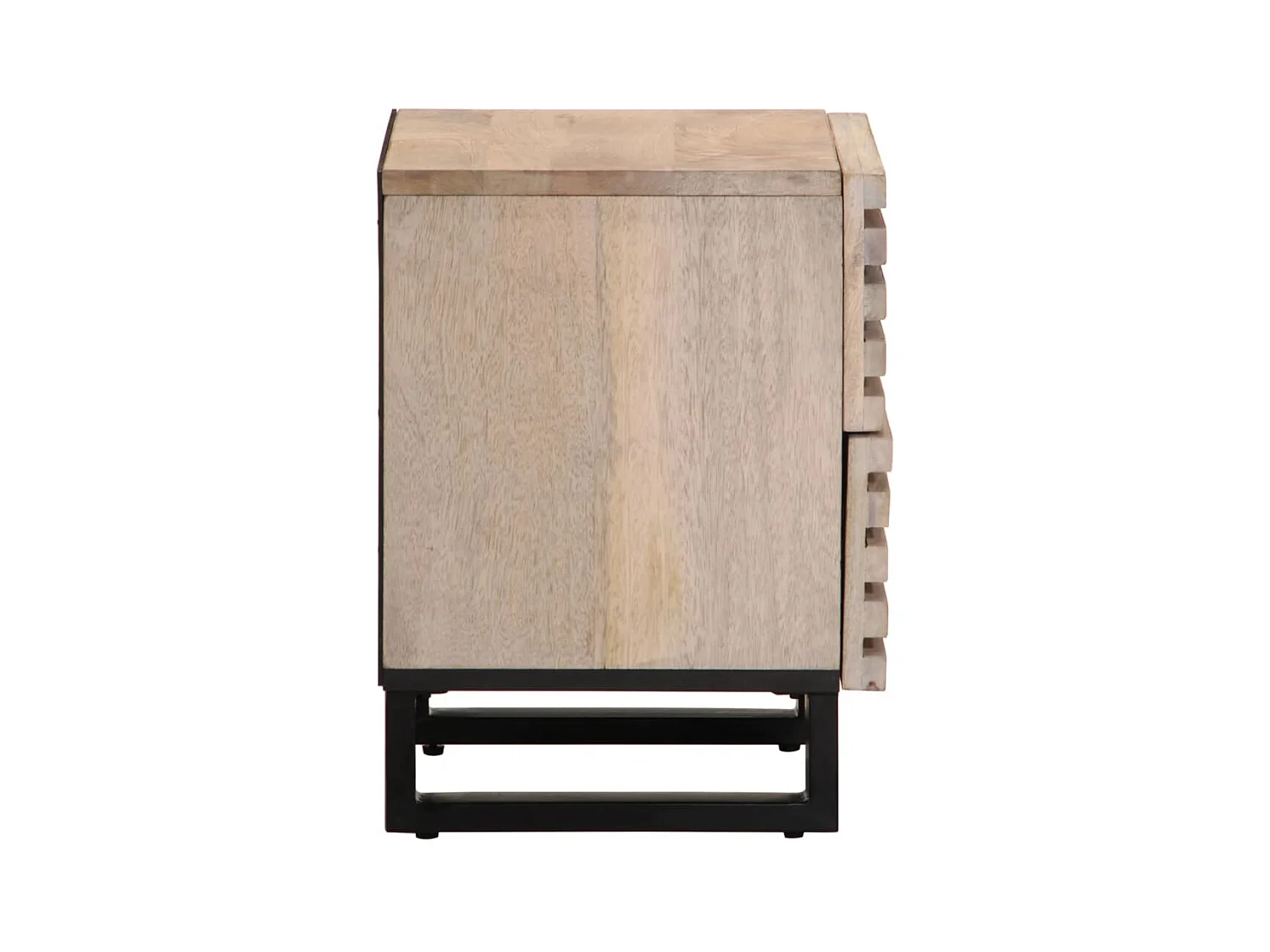 Tables de chevet 2 pcs 40x34x46 cm bois manguier massif blanchi