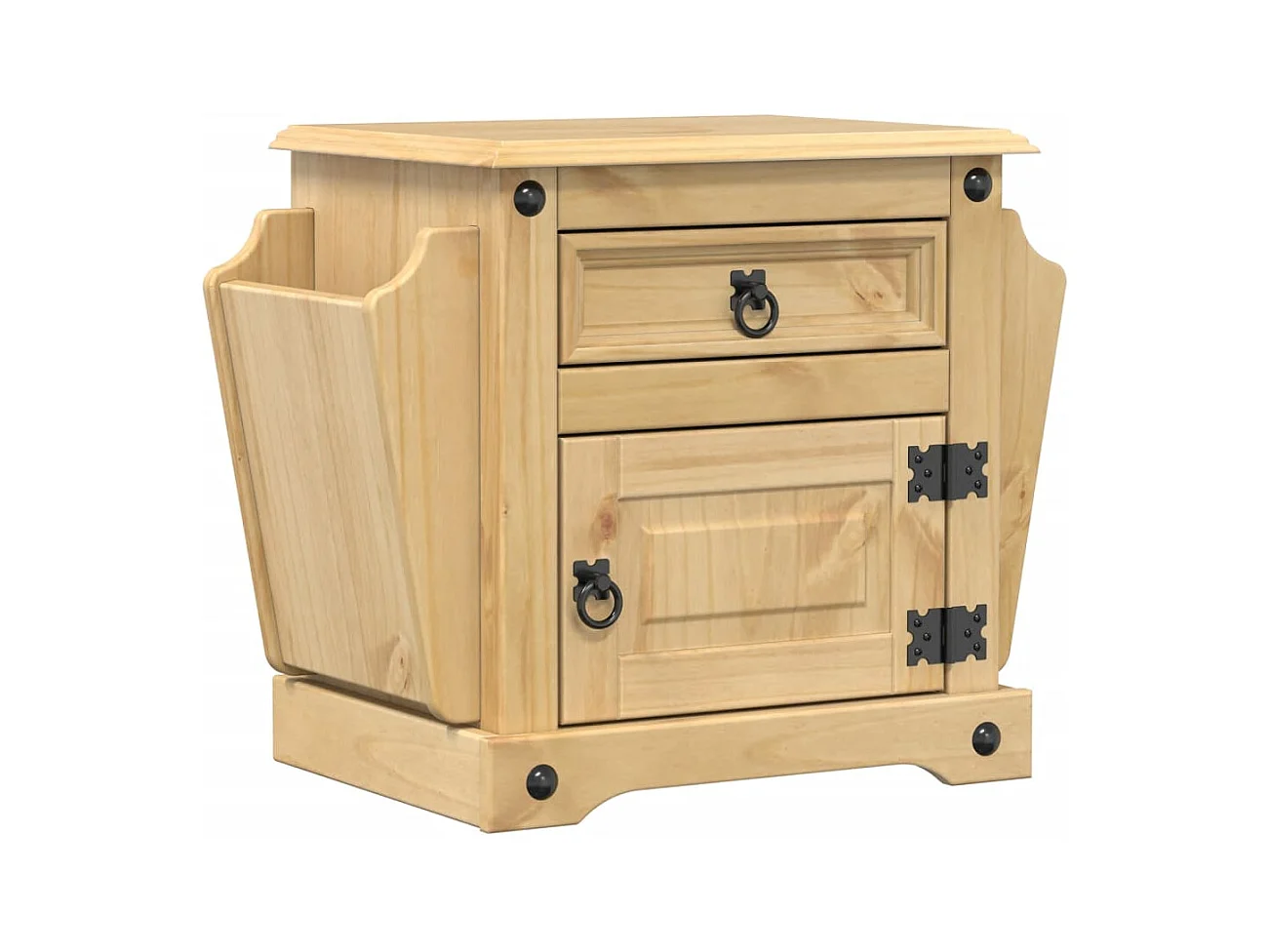 Table de chevet Corona 45x35x47,5 cm bois de pin massif