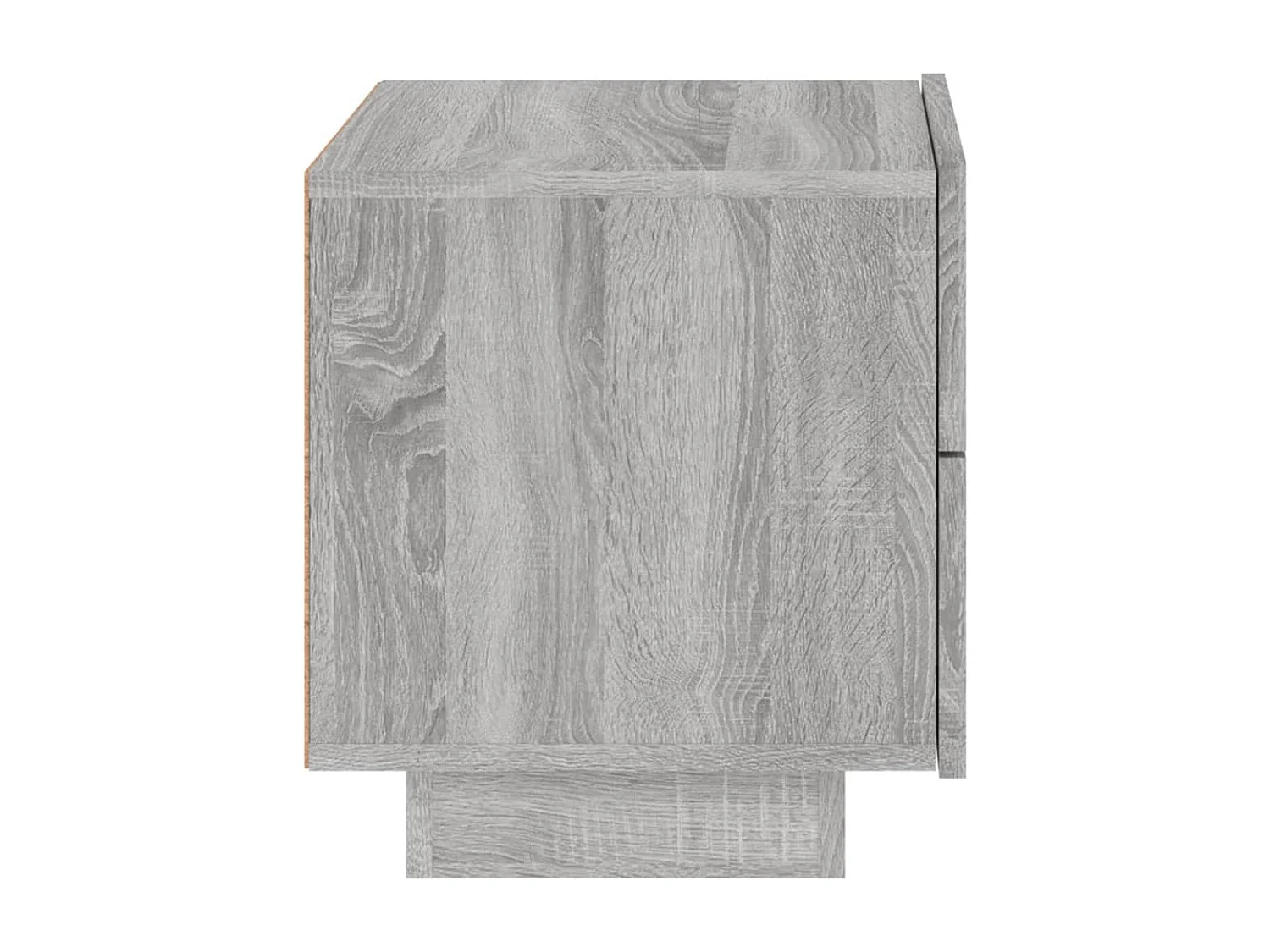 Comodino con luci LED Sonoma grigio 70x36x40,5 cm