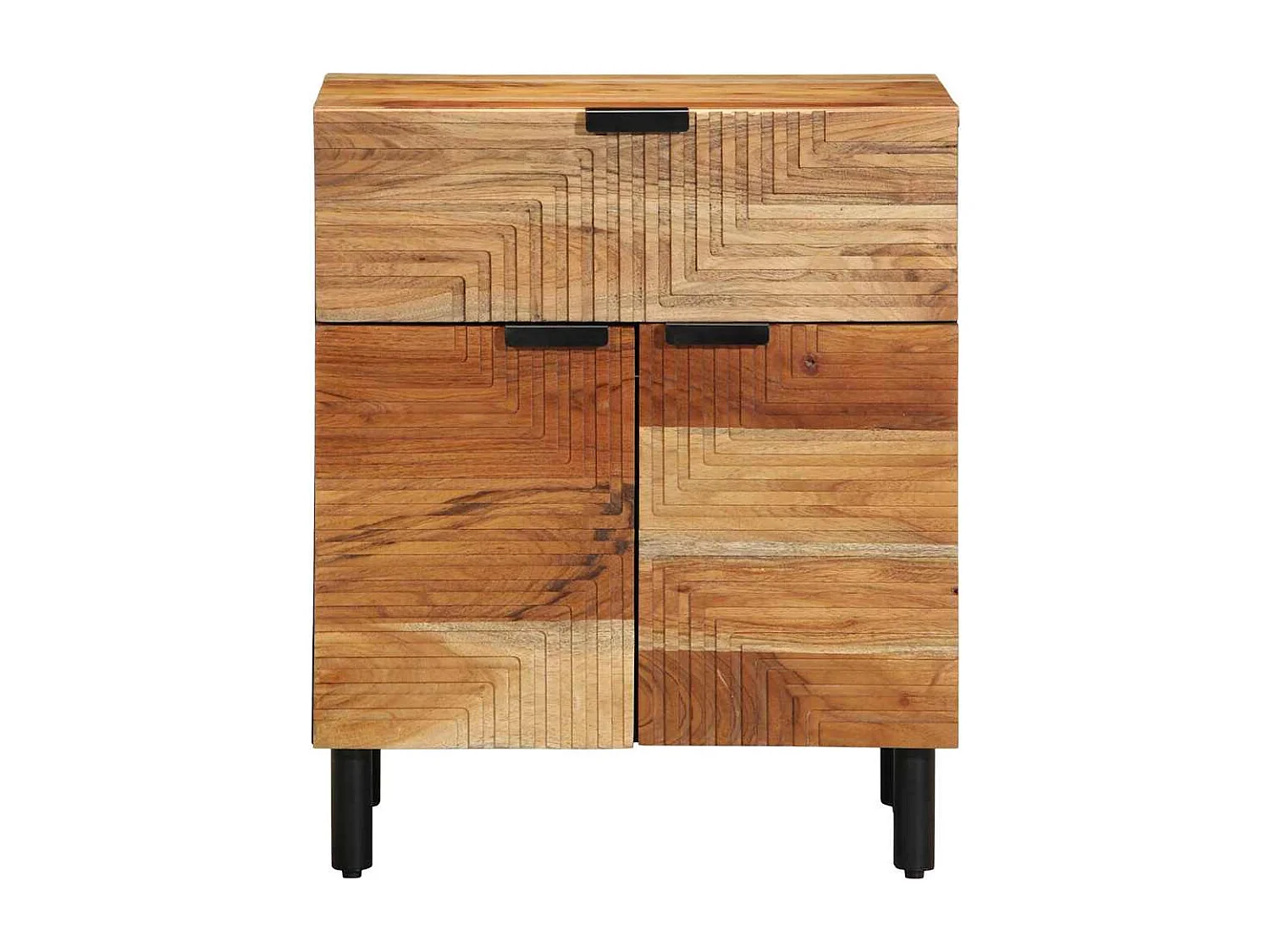 Table de chevet 50x33x60 cm en bois massif d'acacia