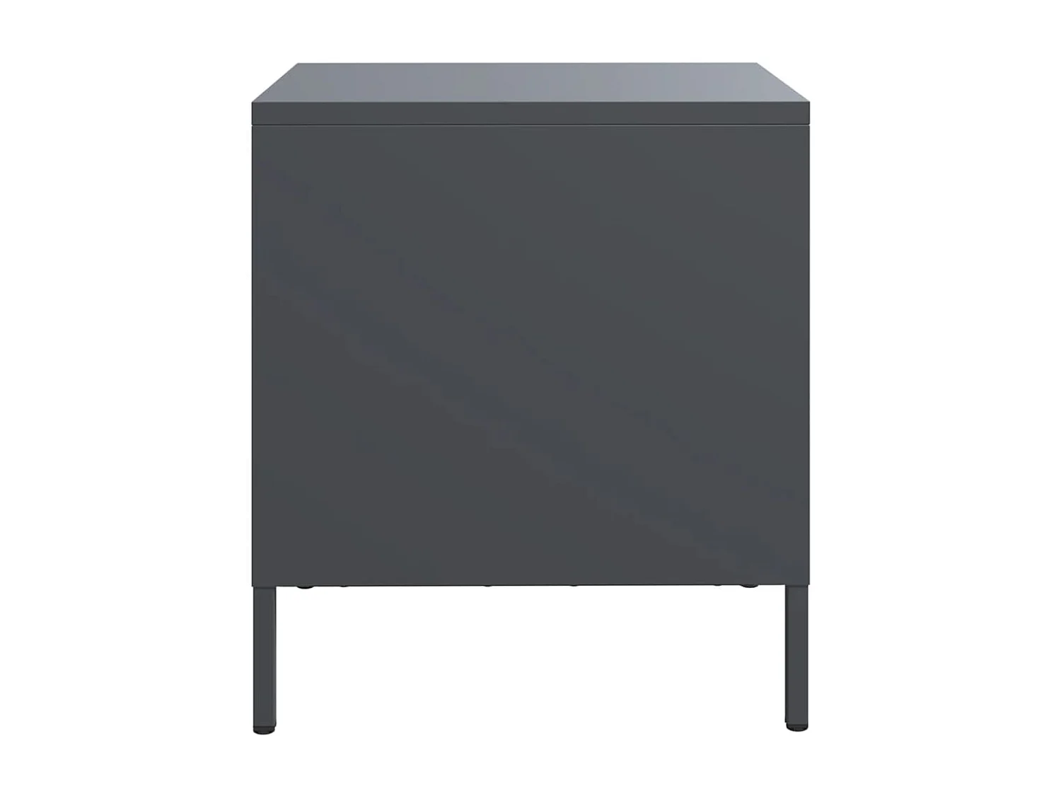 Comodino antracite 35x39x43,5 cm acciaio