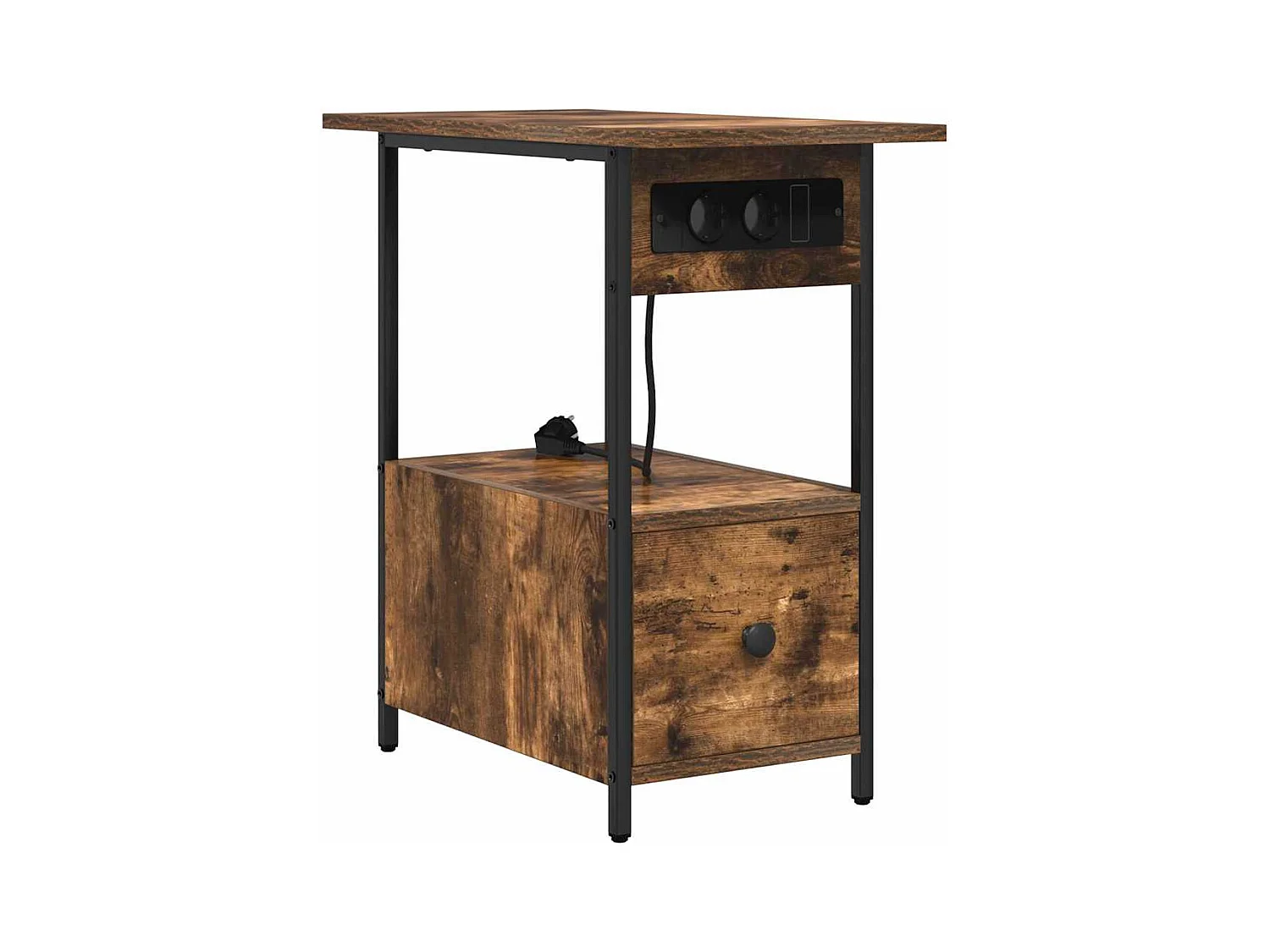 Cabinet de chevet Chêne fumé 60 x 30 x 61 cm Bois d'ingénierie