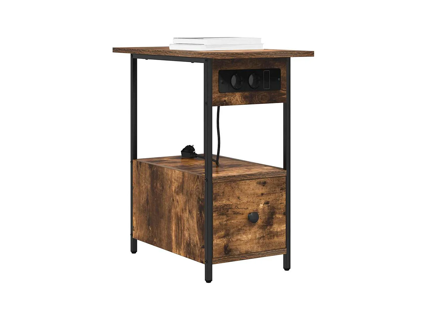 Cabinet de chevet Chêne fumé 60 x 30 x 61 cm Bois d'ingénierie