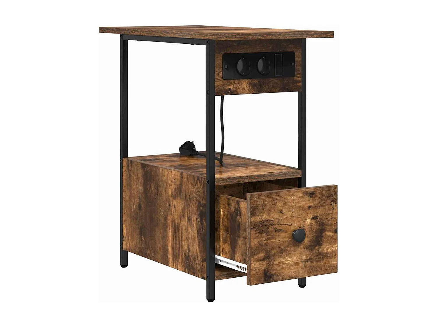 Cabinet de chevet Chêne fumé 60 x 30 x 61 cm Bois d'ingénierie