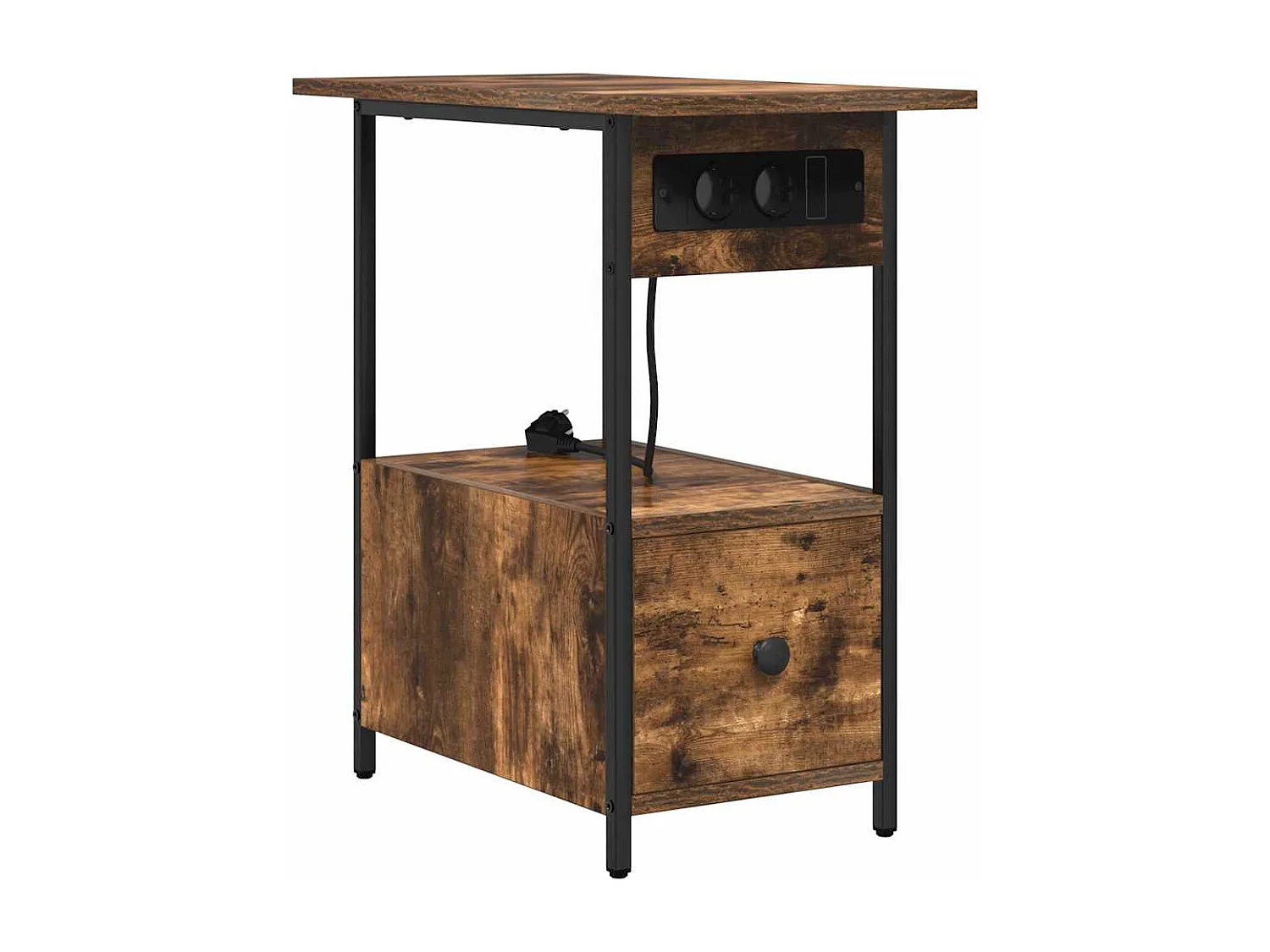 Cabinet de chevet Chêne fumé 60 x 30 x 61 cm Bois d'ingénierie