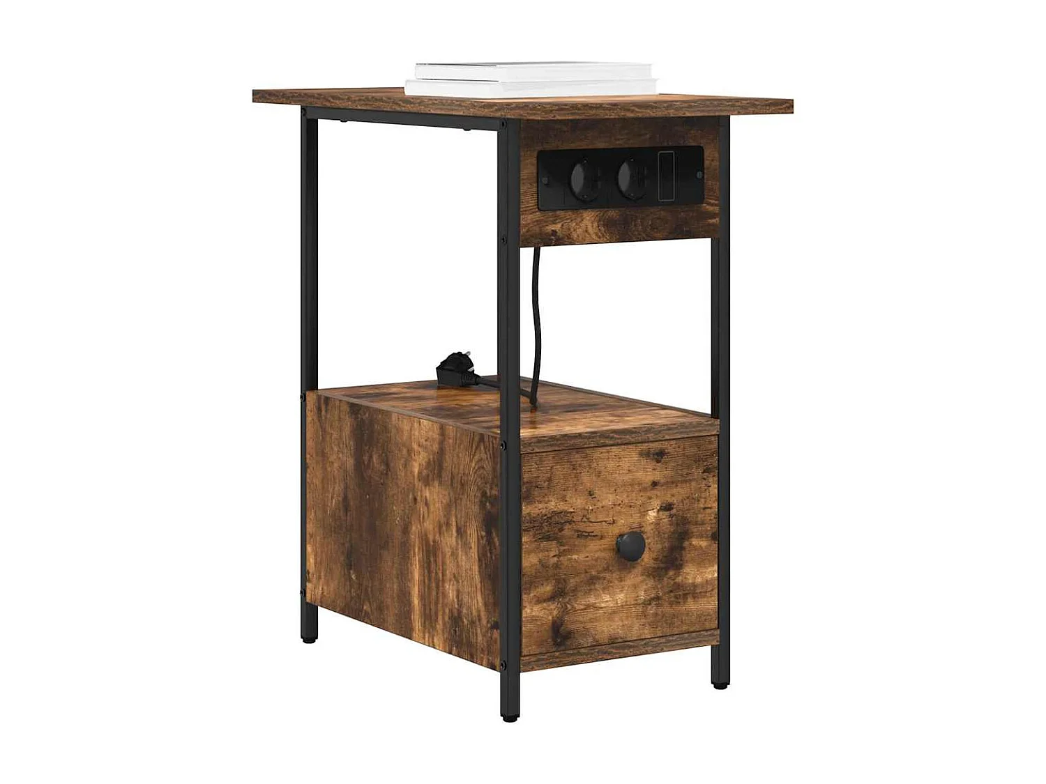 Cabinet de chevet Chêne fumé 60 x 30 x 61 cm Bois d'ingénierie