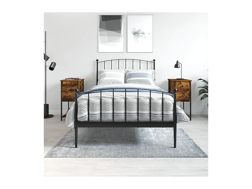 Tables de chevet 2 pcs chêne fumé 32x42x70 cm bois d'ingénierie