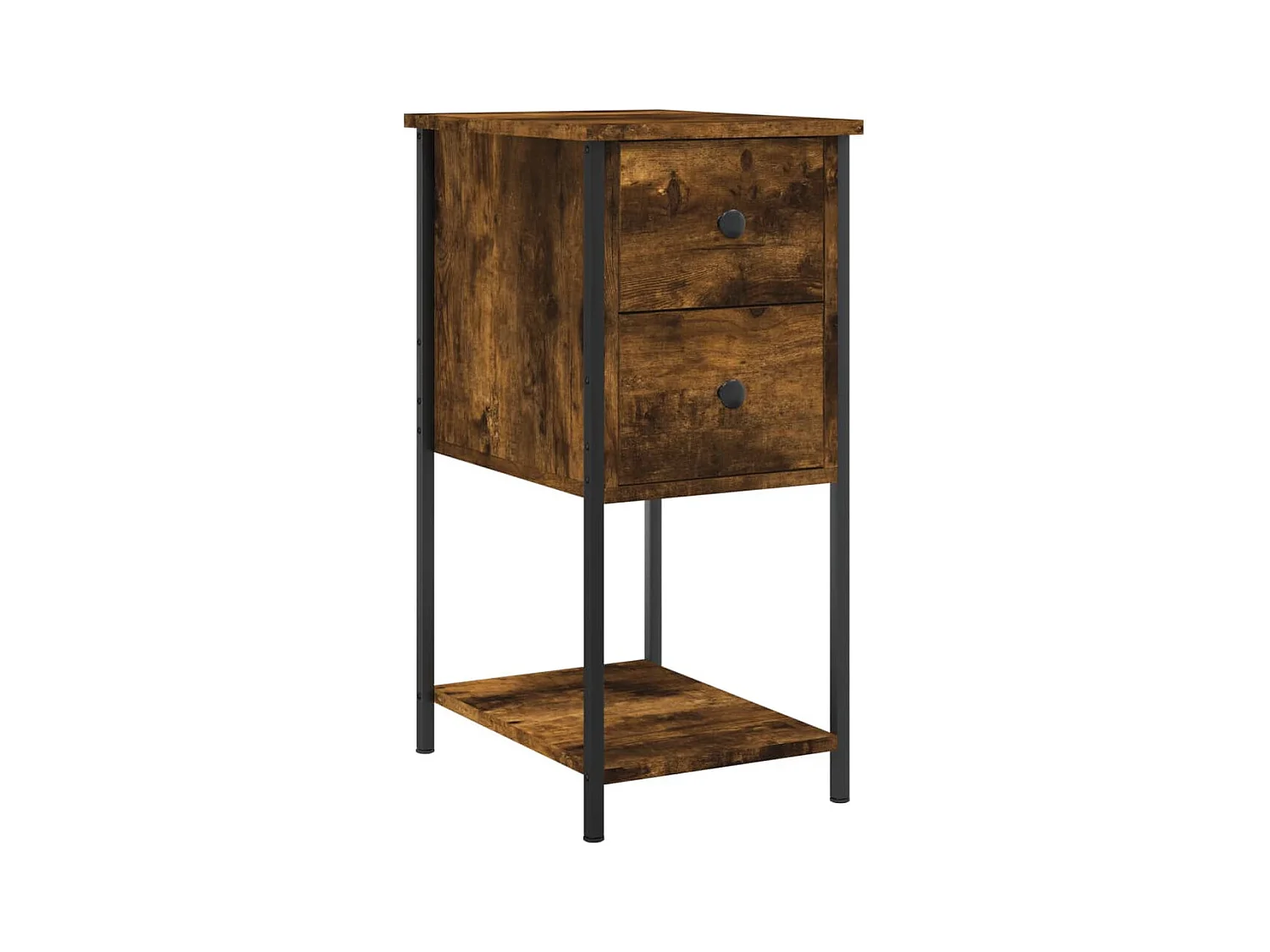 Tables de chevet 2 pcs chêne fumé 32x42x70 cm bois d'ingénierie