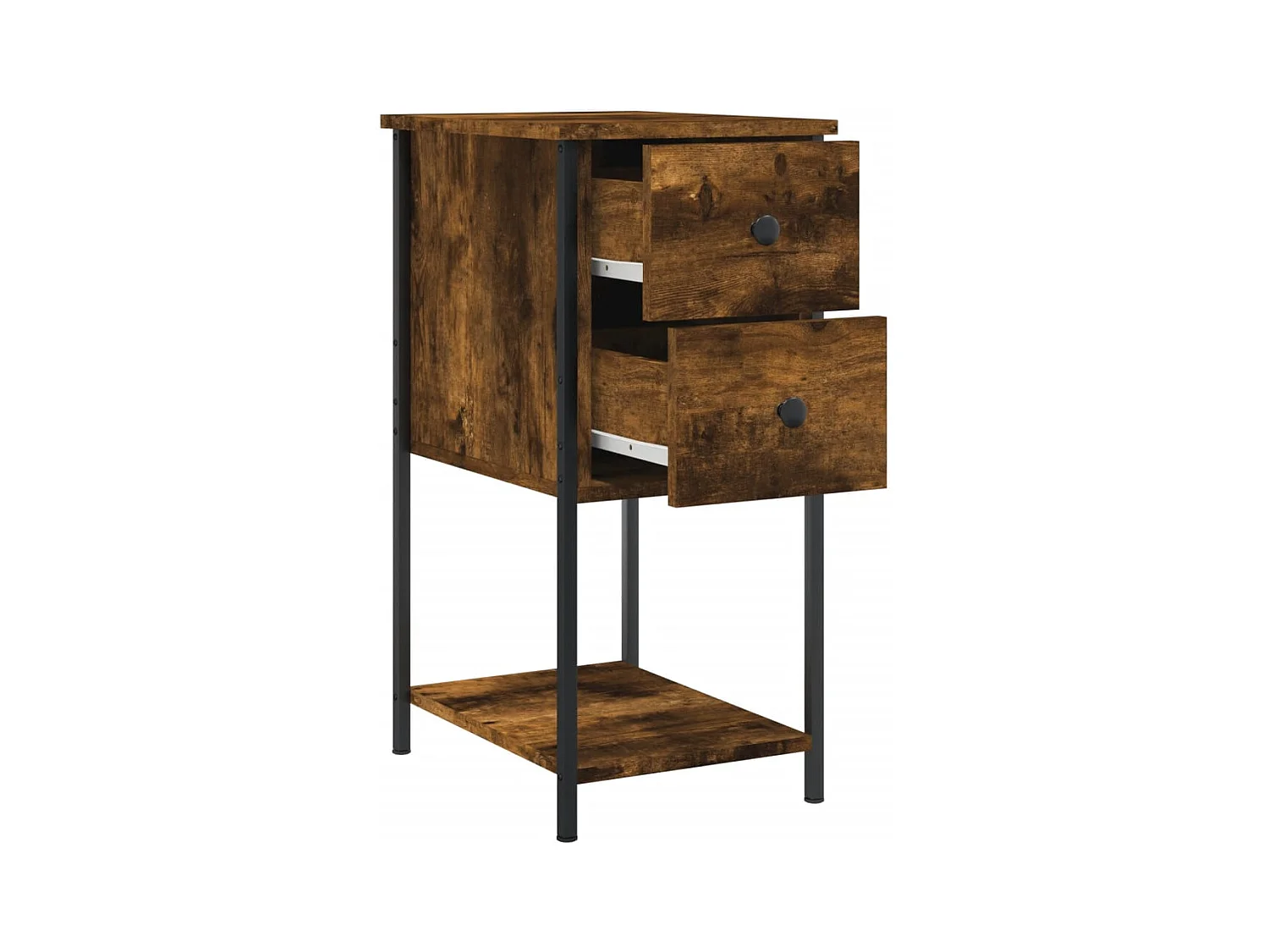 Tables de chevet 2 pcs chêne fumé 32x42x70 cm bois d'ingénierie