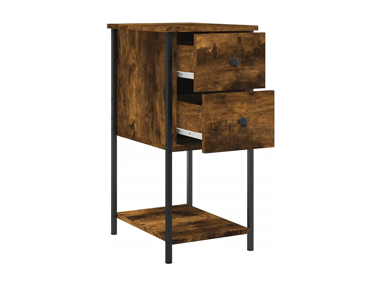 Tables de chevet 2 pcs chêne fumé 32x42x70 cm bois d'ingénierie