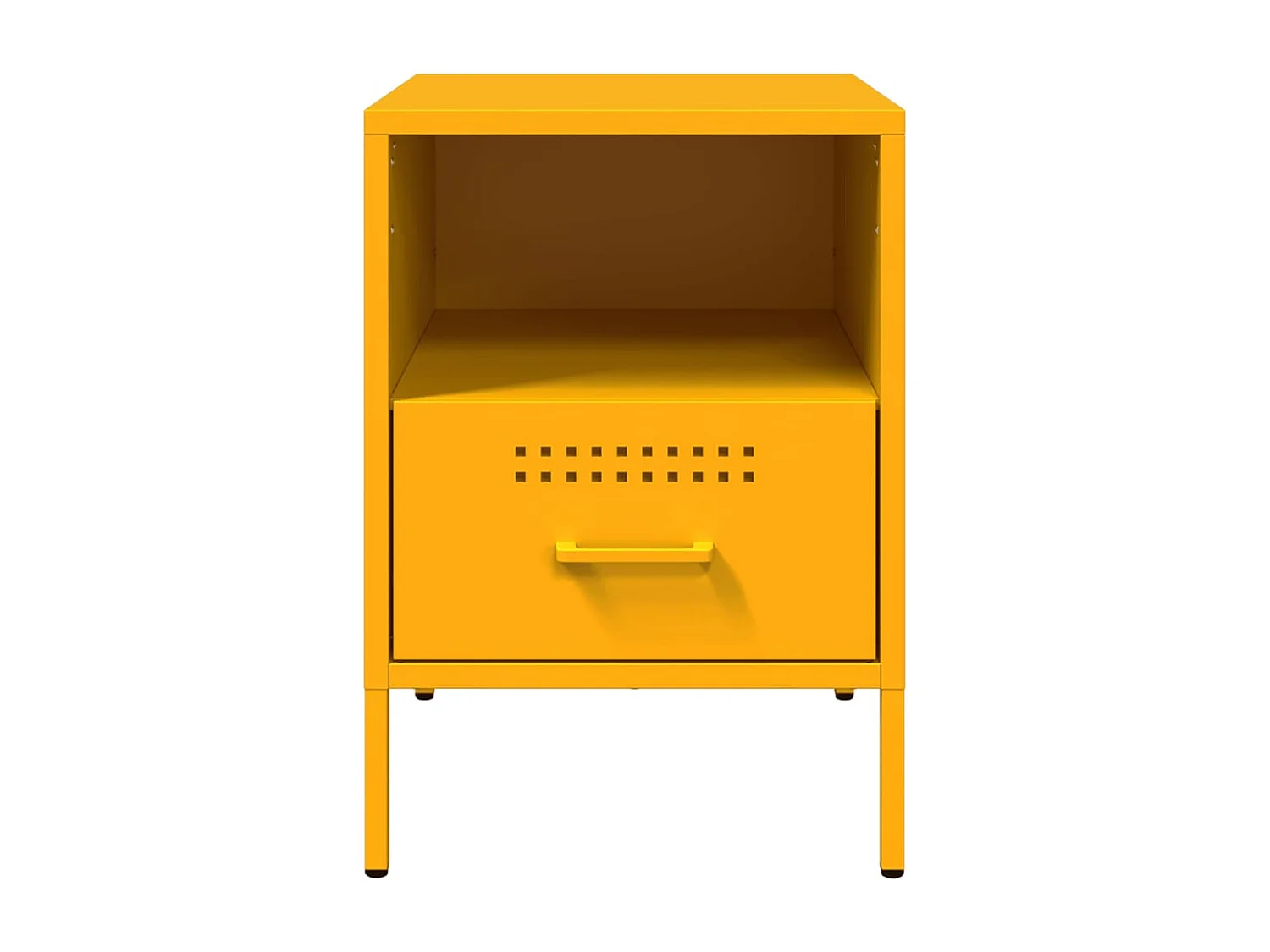 Tables de chevet 2 pcs jaune moutarde 36x39x50,5 cm acier